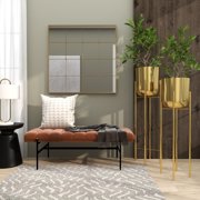 CosmoLiving by Cosmopolitan 39, 46H Tall Dome Gold Metal Planter with Removable Stand (2 Count)