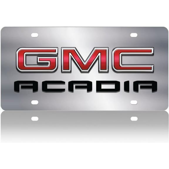 Eurosport Daytona- Compatible with 2019- Current GMC Acadia Logo - Stainless Steel License Plate