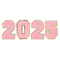 thumbnail image 1 of Uxcell 4 Paquetes de Parches de Números Chenille Brillantes 2025 de 8 cm/3 Pulgadas para Bordar en Camisetas, Sombreros, Bolsas Rosa, 1 of 7