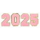 thumbnail image 1 of Uxcell 4 Paquetes de Parches de Números Chenille Brillantes 2025 de 8 cm/3 Pulgadas para Bordar en Camisetas, Sombreros, Bolsas Rosa, 1 of 7