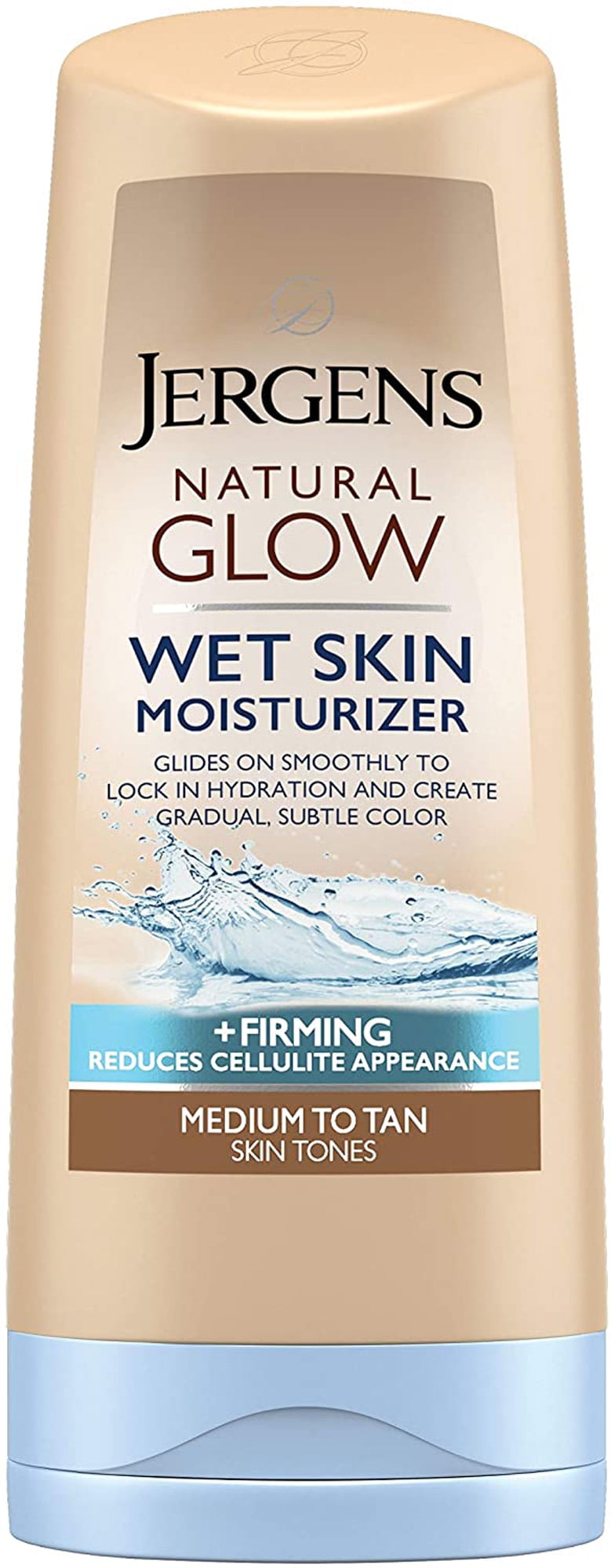 Jergens Natural Glow +Firming Body Moisturizer, Self Tanner, Medium to