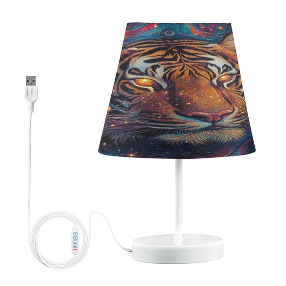 YAZAOO Table Lamp Creative Cosmic Tigers Pattern Simple Pattern Night Light
