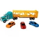 thumbnail image 1 of Big Daddy Heavy Duty Tractor Trailer Race Car Carrier Camión de juguete con paquete de 3 autos, 1 of 5