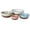 Multi-Colors, variant on Gibson Elite William Crest 4 Piece Nesting Bowl Set, Round Stoneware Mixing Bowls, Reactive Glaze Finish, 5”, 6.25”, 7.5”, 9”, Prep & Serving Bowls, Microwave & Dishwasher Safe - Green