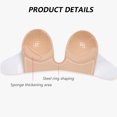 thumbnail image 5 of Push Up Strapless Sticky Adhesive Invisible Backless Bras Plunge Reusable Magic Bra for Women - Skin Colour, 5 of 5
