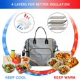 thumbnail image 4 of Grey and Gold Marble Pattern Insulated Leakproof Lunch Box for Women, Large Lunch Bag for Tween Teen Adult, Loncheras Para Mujer for Work Beach Travel Picnic Camping, 4 of 6