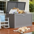 thumbnail image 7 of Homall 230 Gallon Outdoor Resin Deck Box ,Lockable, with Side Handles & Hydraulic Rod, Ideal for Patio, Garden, Poolside, 7 of 7