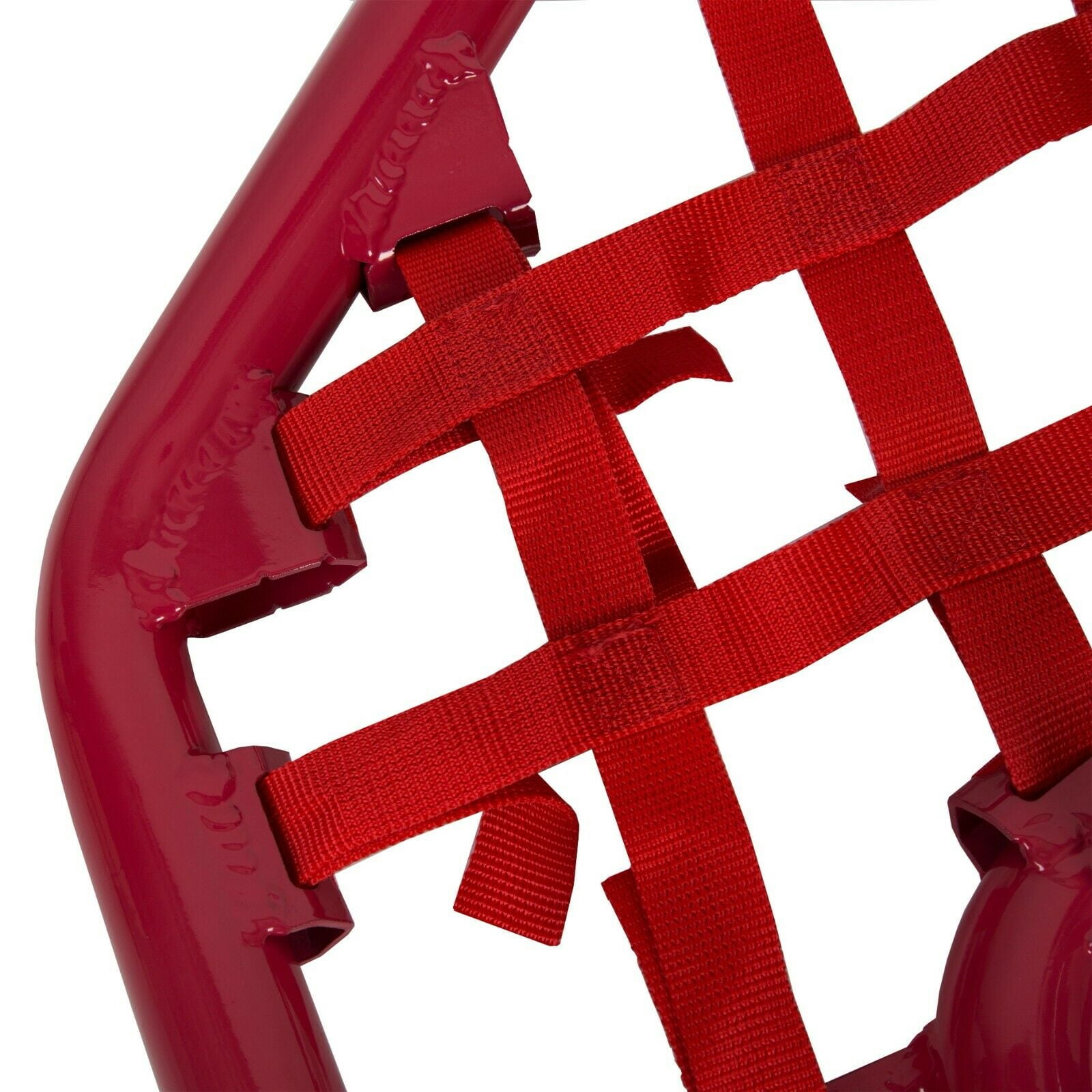 Kojem ATV Nerf Bars W/ Nets Webbing for 1990-2004 Yamaha Warrior 350 Red Aluminum 2003 2002 2001