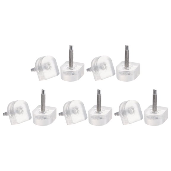 5 Pairs TPU High Heel Tips Shoes Replacement Tap Caps 2.4mm Pin, 12.5x10.5mm U-Shape Heel Repair Caps, Transparent