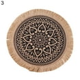 thumbnail image 2 of Ludlz Round Coasters - Rug Table Drink Holders Tassels Tableware Mat Bowl Mats - Boho Elegant Carpets, 2 of 7