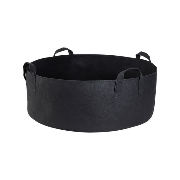 400 Gallons Extra Large Round Raised Garden Bed, Deep Soil Diameter 32"/ Height 12" Planting Container Grow Bags Durable Felt Fabric Planter Pot for Plants, Vegetables, Flowers (Black)