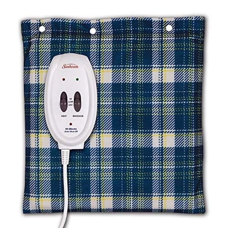 Sunbeam Heating and Massage Pad for Pain Relief | Small Flexi-Soft,