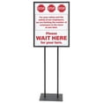 thumbnail image 6 of HUBERT® Red Plastic Stop Wait Here Floor Sign - 22"W x 28"H, 6 of 7