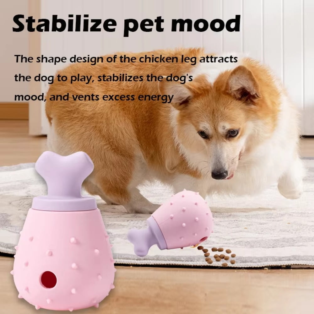 Chicken Leg Leaky Food Toys Choking Slow Food Grinding Teeth Cleaning Educational Pet Dog Cat Interactive Slow Feeder Treat Ball