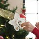 thumbnail image 5 of Christmas Glitter Magnolia Magnolia With Stems Christmas Tree Decoration Flower Wreath Christmas Year Decoration Holiday Gift, 5 of 6