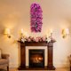thumbnail image 4 of Guirnalda de pared colgante de flores violetas artificiales para bodas, decoración del hogar y eventos, ramos reutilizables de seda de orquídeas y glicinas, 4 of 6