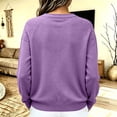thumbnail image 3 of cocolona Texture Knitted Sweater for Women Crew Neck Long Sleeve Casual Sweater Solid Color Trendy Fall Winter Sweater, 3 of 6
