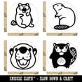 thumbnail image 2 of Beavers Cute Toothy Sitting Wary Cartoony Rubber Stamp Set for Scrapbooking Crafting Stamping - Mini 1/2 Inch, 2 of 7