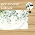 thumbnail image 5 of Sage Green Kitchen Curtains and Valances Set - 3 Piece Kitchen Curtains 36 Inch Length Sets with Valance for Windows Rod Pocket Eucalyptus Leaves Farmhouse Kitchen Decor Decorations, 5 of 5