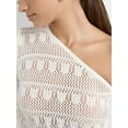 thumbnail image 5 of 2 Pieces: One Shoulder Lace Crochet Crop Top & Lace Crochet High Waist Drawstring Midi Skirt, 5 of 5