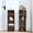 Walnut, variant on Leavader 2 Pack 4 Tier Tall Narrow Bookcase Display Shelf, Media Tower CD DVD Storage Cabinet for Home Office, 34.43x9.25x11.61 Inch Each,Freestanding Space Saving Organizer,Walnut