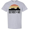 thumbnail image 3 of Inktastic Detroit Michigan Skyline Retro T-Shirt, 3 of 5