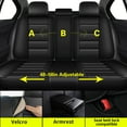 thumbnail image 3 of AOMSAZTO Fit For Honda Pilot 2005-2016 Faux Leather Car Seat Cover 5-seat Full Set,Compatible Airbag Fit For Split Back Seat Headrest, 3 of 5