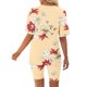 thumbnail image 4 of Blusas para las Mujeres Casual Impreso Cuello en V Manga Corta Blusa Pantalones Cortos, Conjuntos de Ropa para las Mujeres, 4 of 5