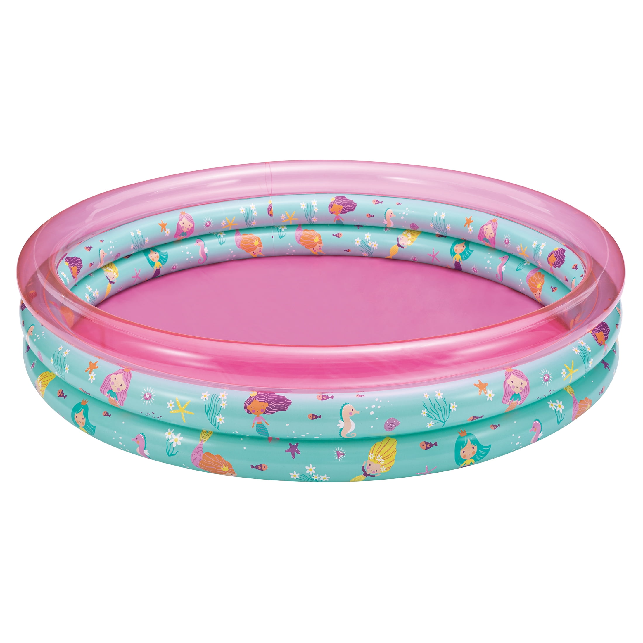 Bluescape Pink 3-Ring Inflatable Kids Pool, Age 2 & Up, Unisex