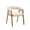 Beige - Linen - Natural Wood, variant on Guyou Modern Dining Chairs Set of 2, Linen Upholstered Wooden Kitchen Side Chairs, Barrel Armchair with Curved Backrest for Dining Room Kitchen Living Room, Beige