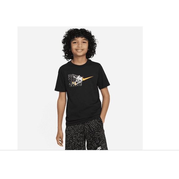 Nike Big Kids Sportswear Graphic Cotton T-shirt - Black