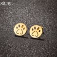 thumbnail image 1 of SMJEL-pendientes con pasador de acero inoxidable para mujer y niña, joyería para perro salchicha, Chihuahua, accesorios para gatito, 1 of 2
