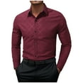 thumbnail image 4 of Dagugfen Mens Dress Shirts Long Sleeve Button down Suits Slim Fitting Business Casual Office Work Shirts, 4 of 9