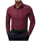 thumbnail image 3 of pstuiky camisa de manga larga para hombre, Camisa informal de manga larga con solapa y botones de color liso para hombre. Tops casuales para hombres m, 3 of 8