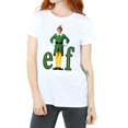 thumbnail image 3 of Elf Womens Buddy Logo Cotton Boyfriend T-Shirt, 3 of 5