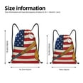 thumbnail image 2 of Balery American Flag And Baseball Pattern Drawstring Backpack Bag Sport Gym Sackpack Cinch Bags Pattern Drawstring Backpack Bag Sport Gym Sackpack Cinch Bags -Medium, 2 of 6