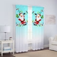 thumbnail image 4 of Goory Rideaux de Noël Luxe 2 Pcs Draperies Texturées en Lin Décoration Maison Rideau de Fenêtre Poche de Tringle Style Chambre-2 L:30 Pouces x H:65 Pouces, 4 of 6