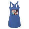 thumbnail image 2 of Wild Bobby Beauty From Ashes Groovy Font With Stars Vintage Women Tri-Blend Racerback Tank Top, Vintage Royal, X-Large, 2 of 6