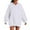White Sweatshirt, variant on Htigea Womens Oversized Hoodies Thin Fleece Hooded Sweatshirts Casual Long Sleeve Pullover Tops with Pocket Blue S