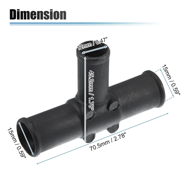 2Pcs Connector Heater Hose Output T Pipe for Toyota LX450 LX470