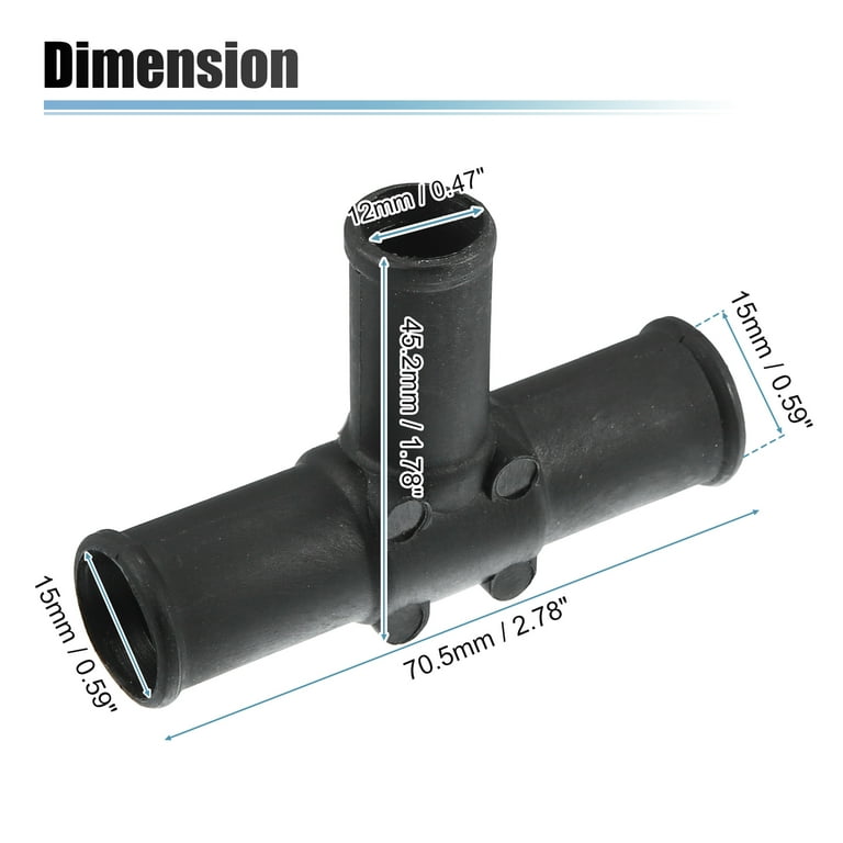 2Pcs Connector Heater Hose Output T Pipe for Toyota LX450 LX470