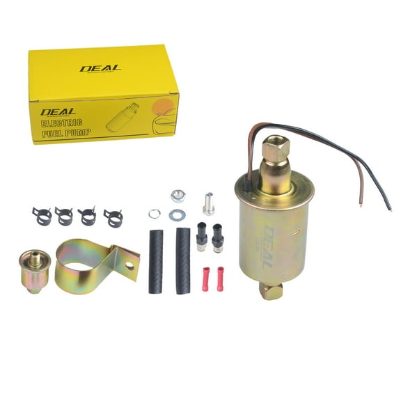 DEAL AUTO ELECTRIC PARTS 1pc Universal 2.5-4.5 PSI In Line External Electric Fuel Pump E8016S With Installation Kit