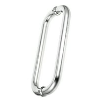 GOOHOCHY Glass Door Handle Shower Bathroom Door Handle Stainless Steel L shaped Round Tube Glass Sliding Door Handle Glass Door Handle Stainless Steel Pull Knobs Shower Glass Door Handles