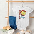 thumbnail image 4 of SpongeBob Cartoon Jock Hustle All Day Gender Neutral Printed Baby Bodysuit Brisco Brands NB, 4 of 6