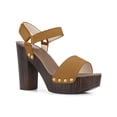 thumbnail image 1 of Unique Bargains Sandales à Talons Hauts Plateforme pour Femmes Marron (Taille 8), 1 of 6