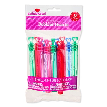 Bubble Heart Party Favors, Multicolor, 12 Count, Valentine's Day by Way To Celebrate