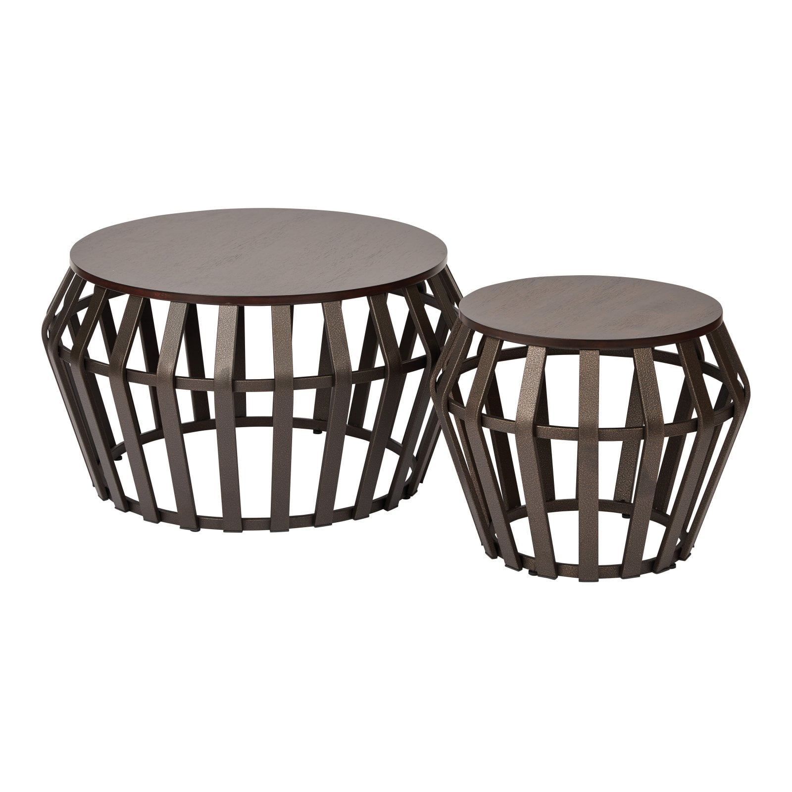 Solana 2 Piece Set Round Accent Tables