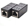 thumbnail image 1 of Paquete de 2 acopladores Rj45 acoplador de Cable Ethernet conector Lan en línea Cat7/Cat6/Cat5E adaptador extensor de Cable Ethernet hembra a hembra Ormromra CZDZ-HY3, 1 of 6