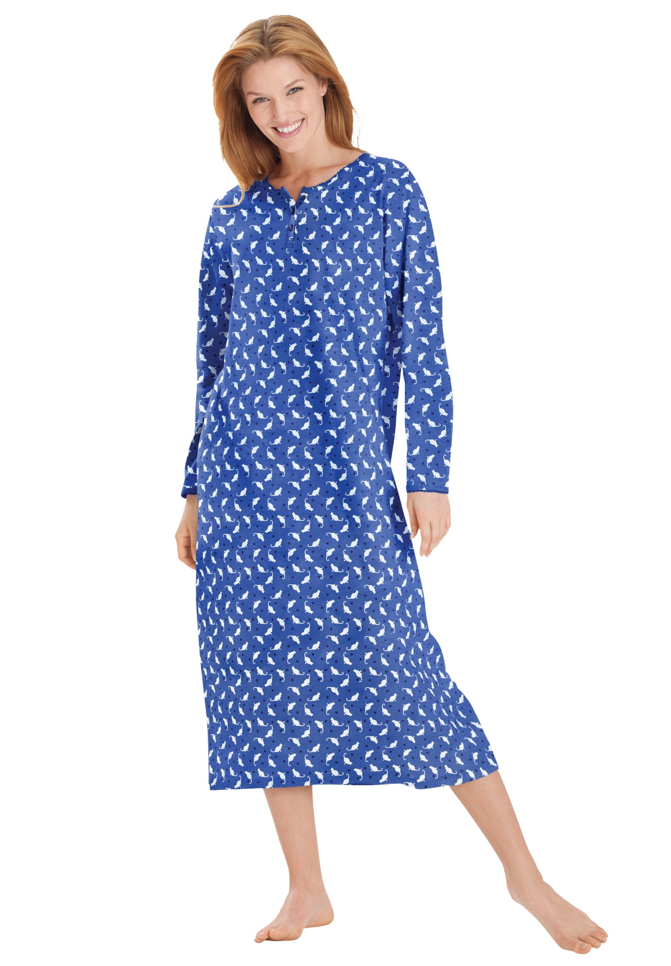 walmart women's long sleeve nightgowns