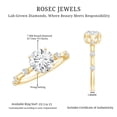 thumbnail image 5 of Rosec Jewels - Lab Created Diamond Circle Engagement Ring with Spaced Accent (Ef-VS Quality) - 1 Ct Diamond Ring, 14K Yellow Gold, US 7.50, 5 of 8